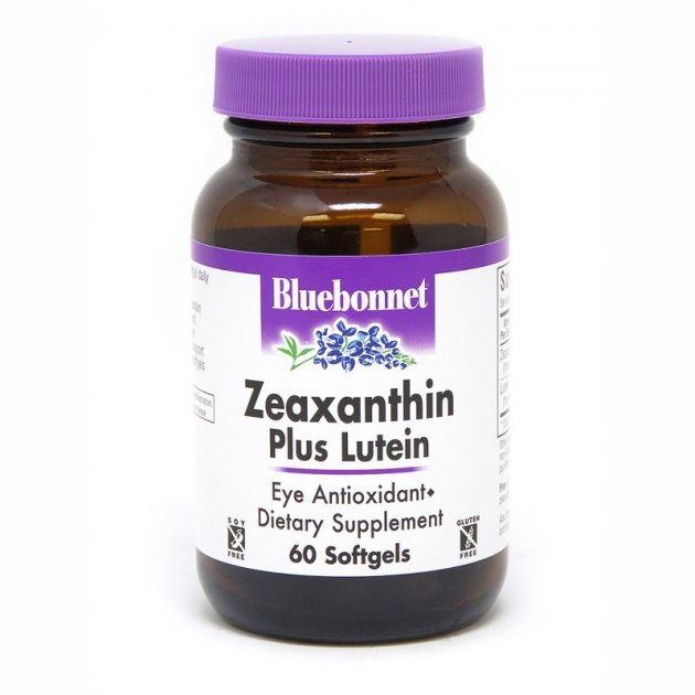 

Bluebonnet Zeaxanthin plus Lutein Зеаксантин плюс лютеин 60 капсул