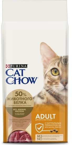 Акція на Сухой корм Purina Cat Chow Adult для взрослых кошек с уткой 15 кг (7613035394889) від Stylus