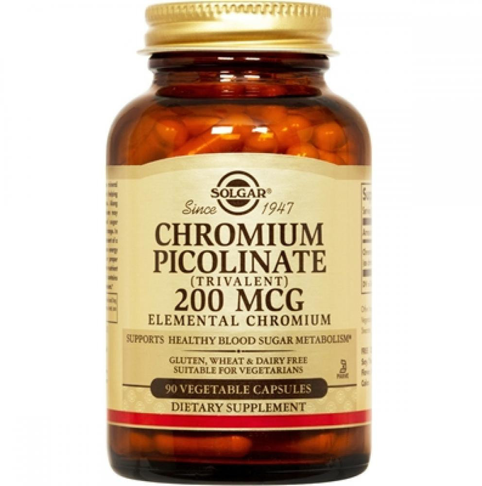 

Solgar Chromium Picolinate 200 mcg 90 Vegetable Capsules