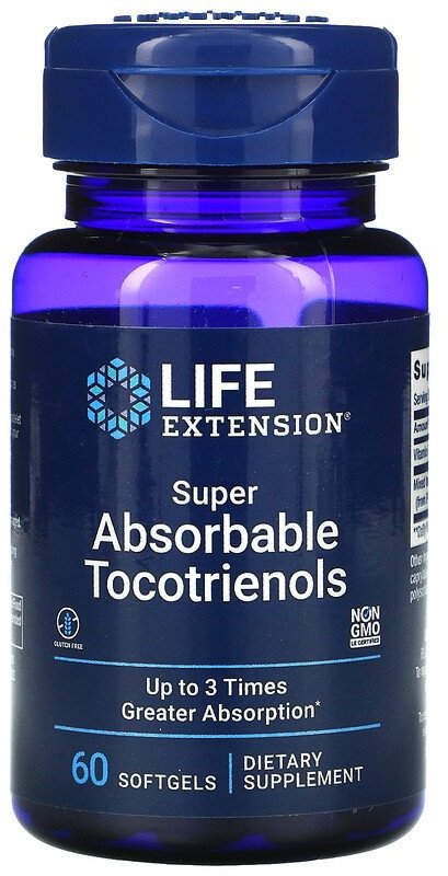 

Life Extension Витамин Е Super Absorbable Tocotrienols Супер абсорбируемые токотриенолы 60 капсул