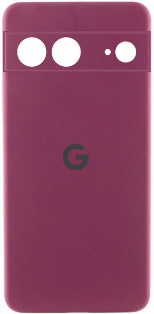 

Lakshmi Premium Silicone Case with Logo Full Camera Plum for Google Pixel 7