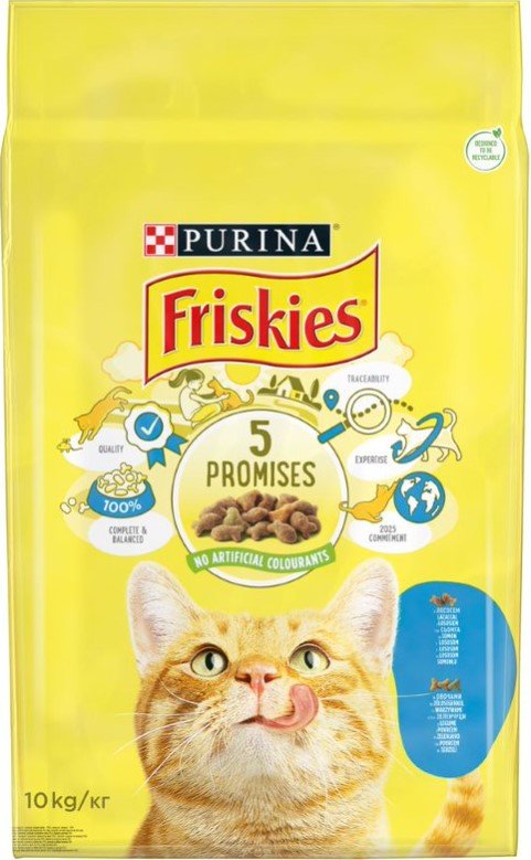 Акція на Сухой корм для котов Friskies со вкусом лосося и овощей 10 кг (5997204515469) від Stylus