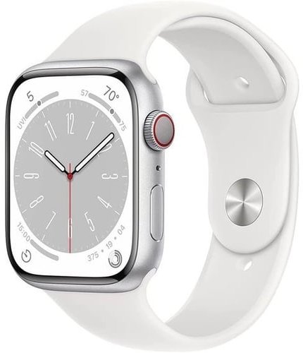 Акція на Apple Watch Series 9 41mm Gps Silver Aluminum Case with White Sport Band - M/L (MR913) від Stylus