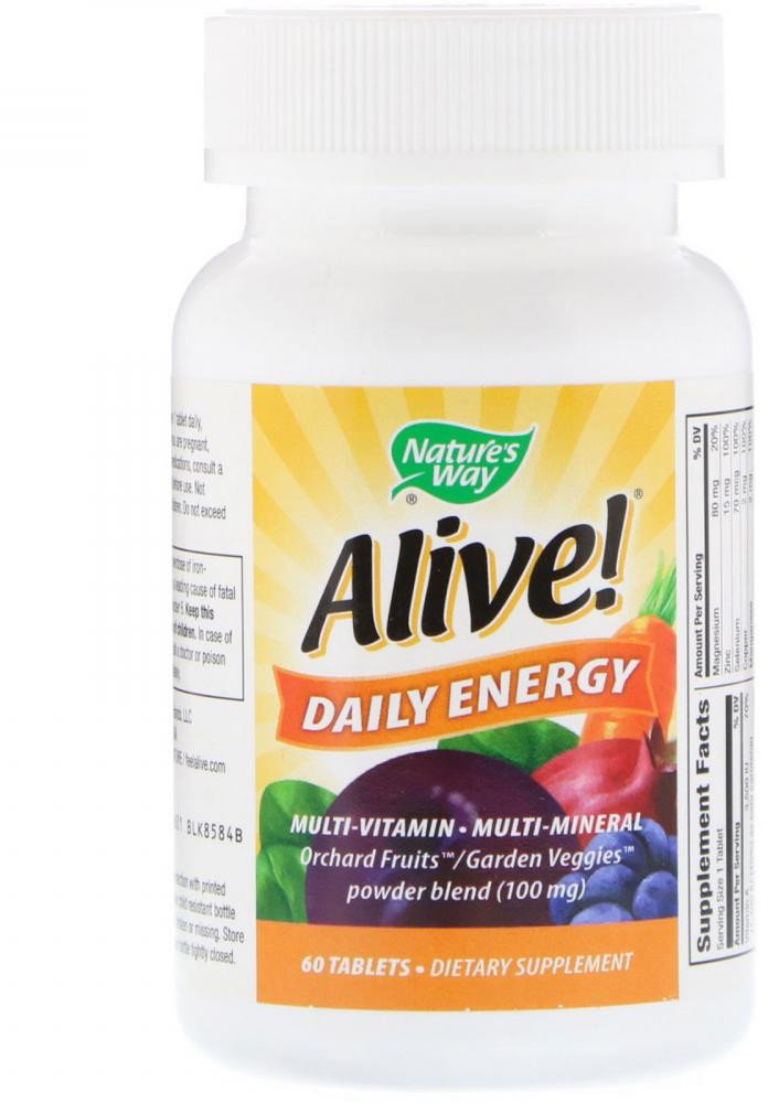 

Nature's Way Alive! Daily Energy 60 Tabs Мультивитамины