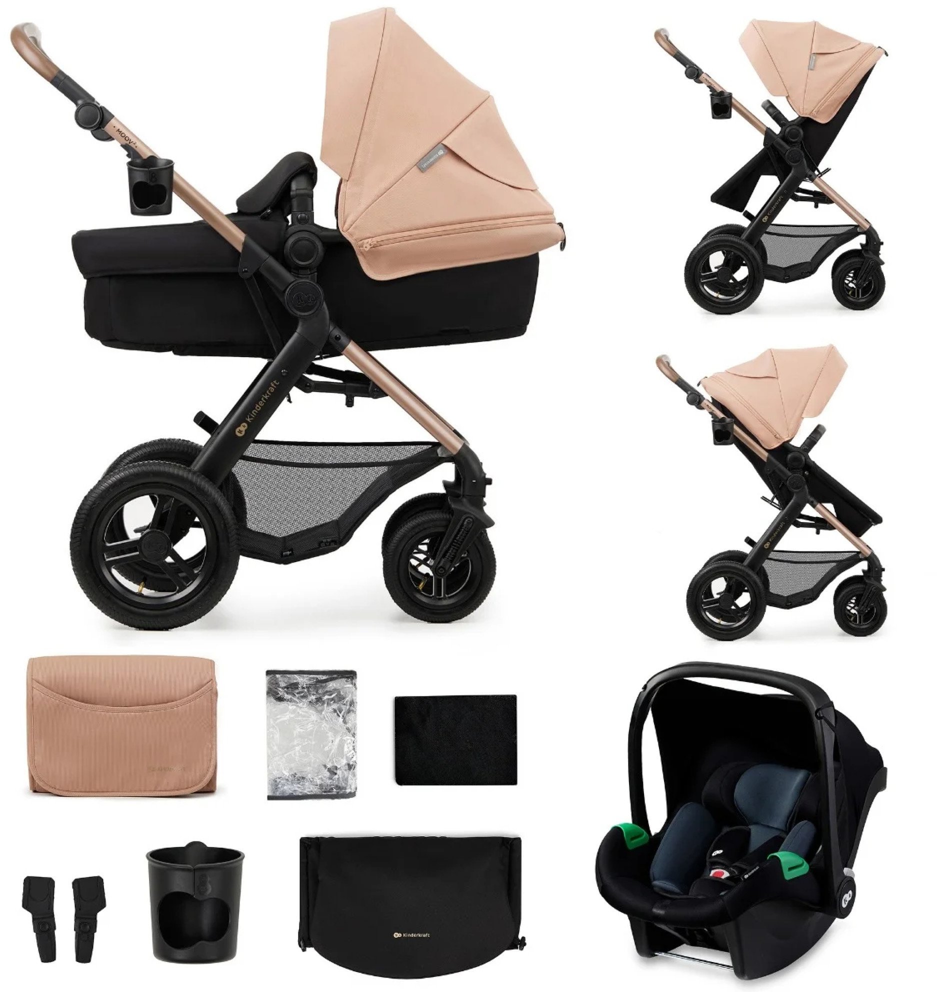 

Універсальний візочок 3 в 1 Kinderkraft Moov 2 Air Sand Beige (KSMOOV02BEG0000)