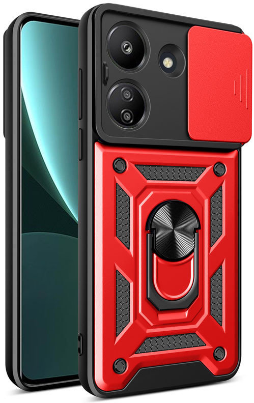 

Mobile Case Camshield Serge Ring Red для Xiaomi Redmi 13C / Poco C65