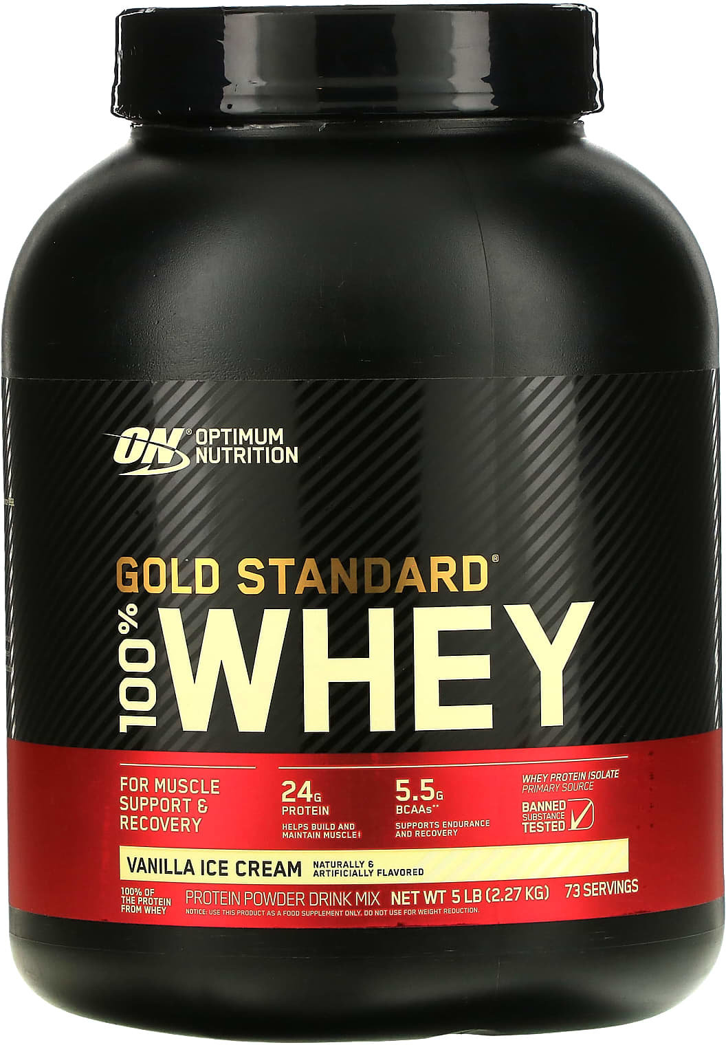 Акція на Optimum Nutrition 100% Whey Gold Standard 2270 g / 73 servings / Vanilla Ice Cream від Stylus