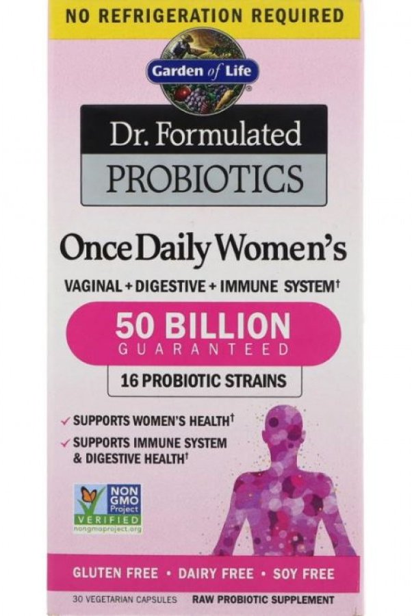 

Garden of Life Dr. Formulated Probiotics, Once Daily Women's, 30 Vegetarian Capsules (GOL-11832)