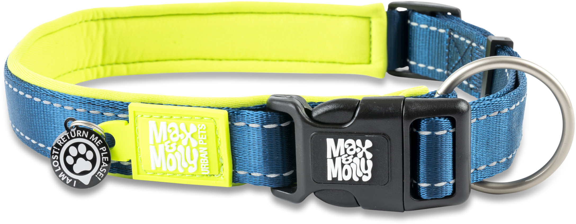 

Ошейник для собак Max & Molly Urban Pets Smart Id Collar - Matrix Lime Green/XS 22-35 см (4894512017313)