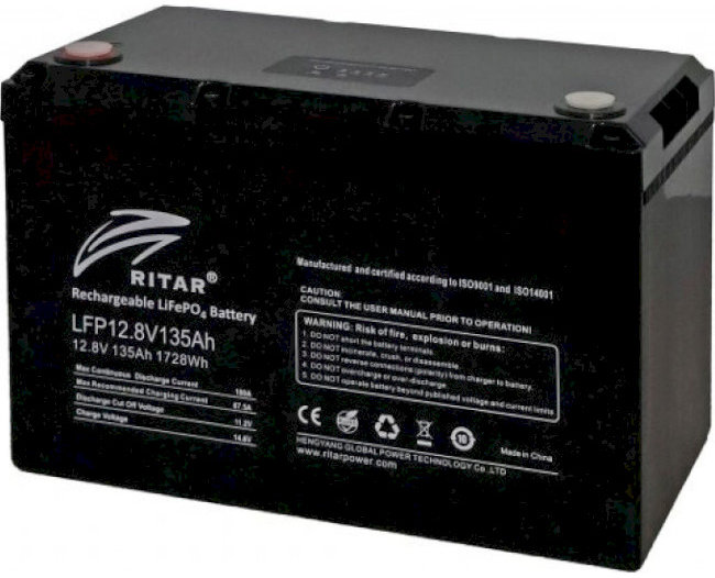 

Ritar 12V-135Ah (LFP12.8V135Ah G2)