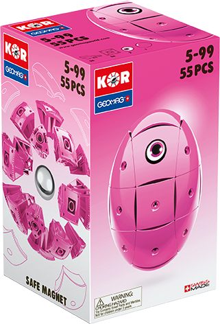 Акція на Geomag Kor Pantone Pink | Магнитный конструктор Геомаг Кор розовый від Stylus