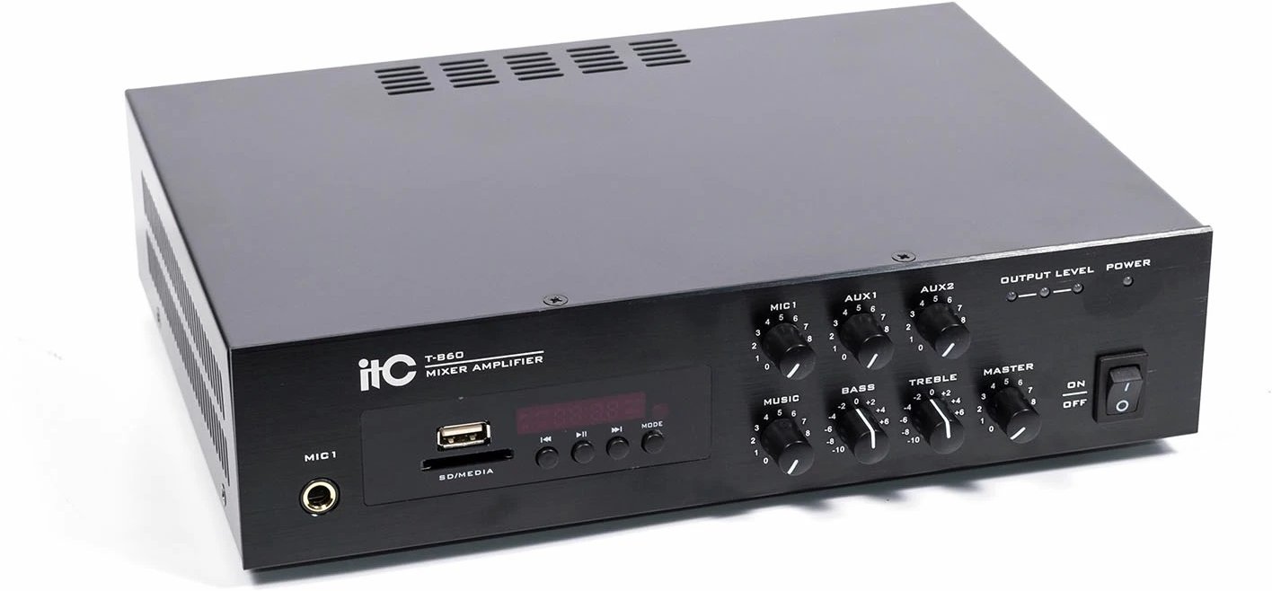 

Мікшуючий підсилювач потужності Itc 60 Вт з USB/SD (T-B60)