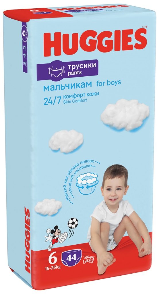 

Подгузники-трусики Huggies Pants 6 (15-25 kg) Low Mega 44 Boy (N)