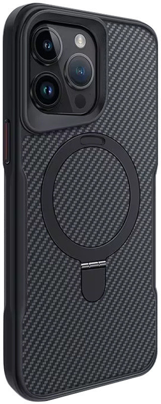 

Mobile Case TPU+PC Metal Buttons with MagSafe Carbon Black for iPhone 15