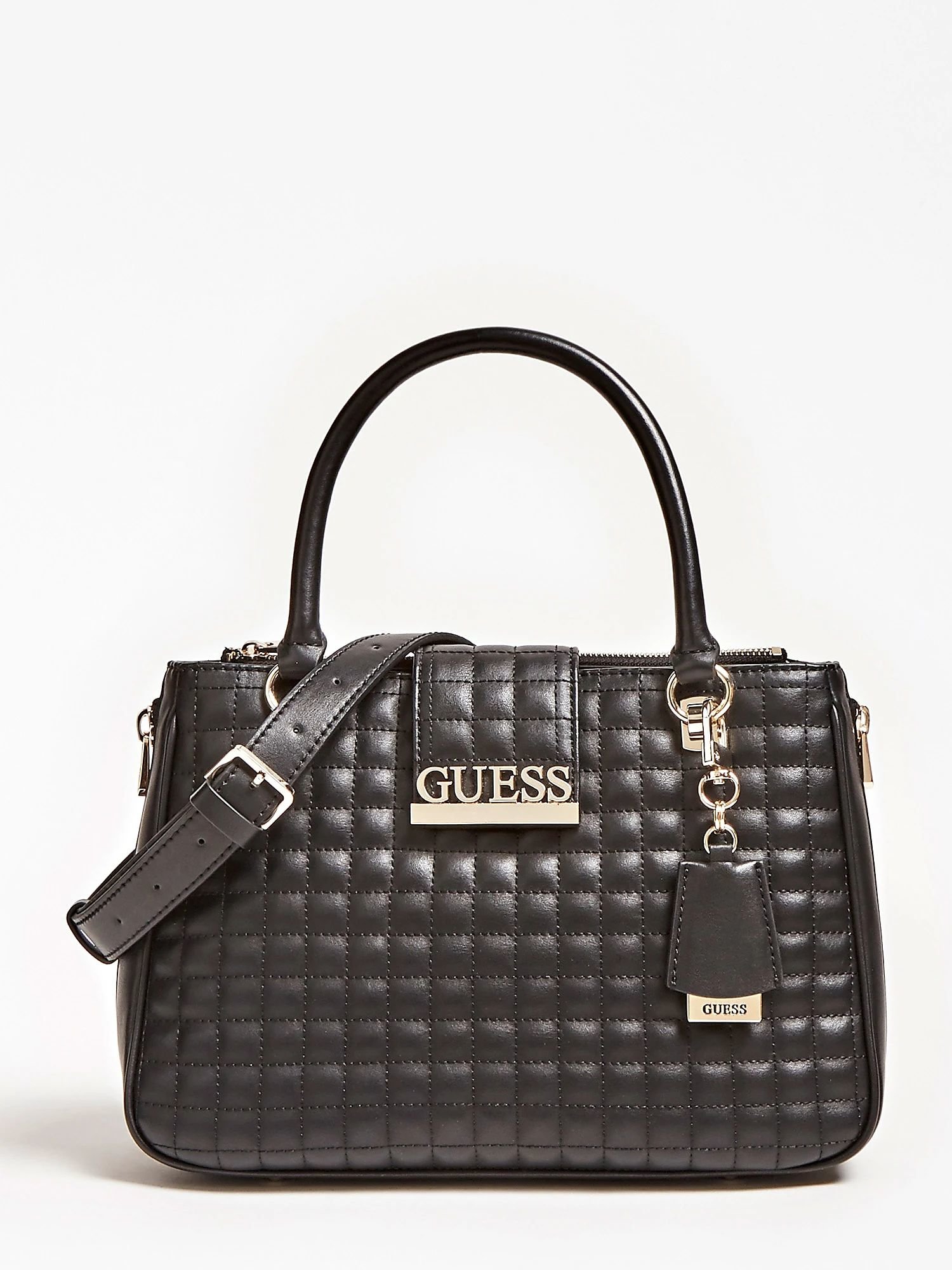 

Женская сумка тоут Guess Matrix Luxury Satchel черная (HWVG7740060-BLA)