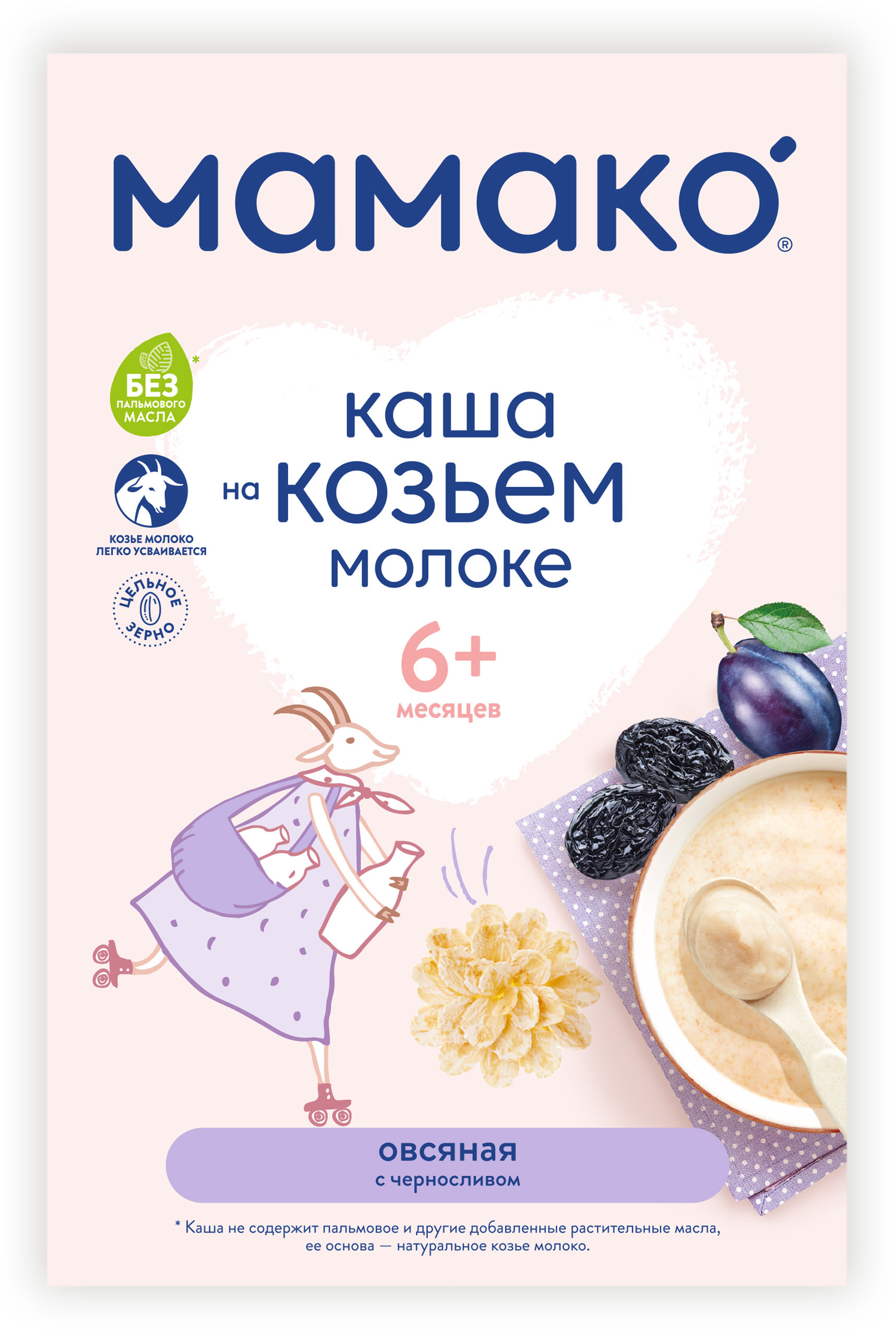 

Каша Мамако овсяная с черносливом на козьем молоке 200 г (4670017090033)