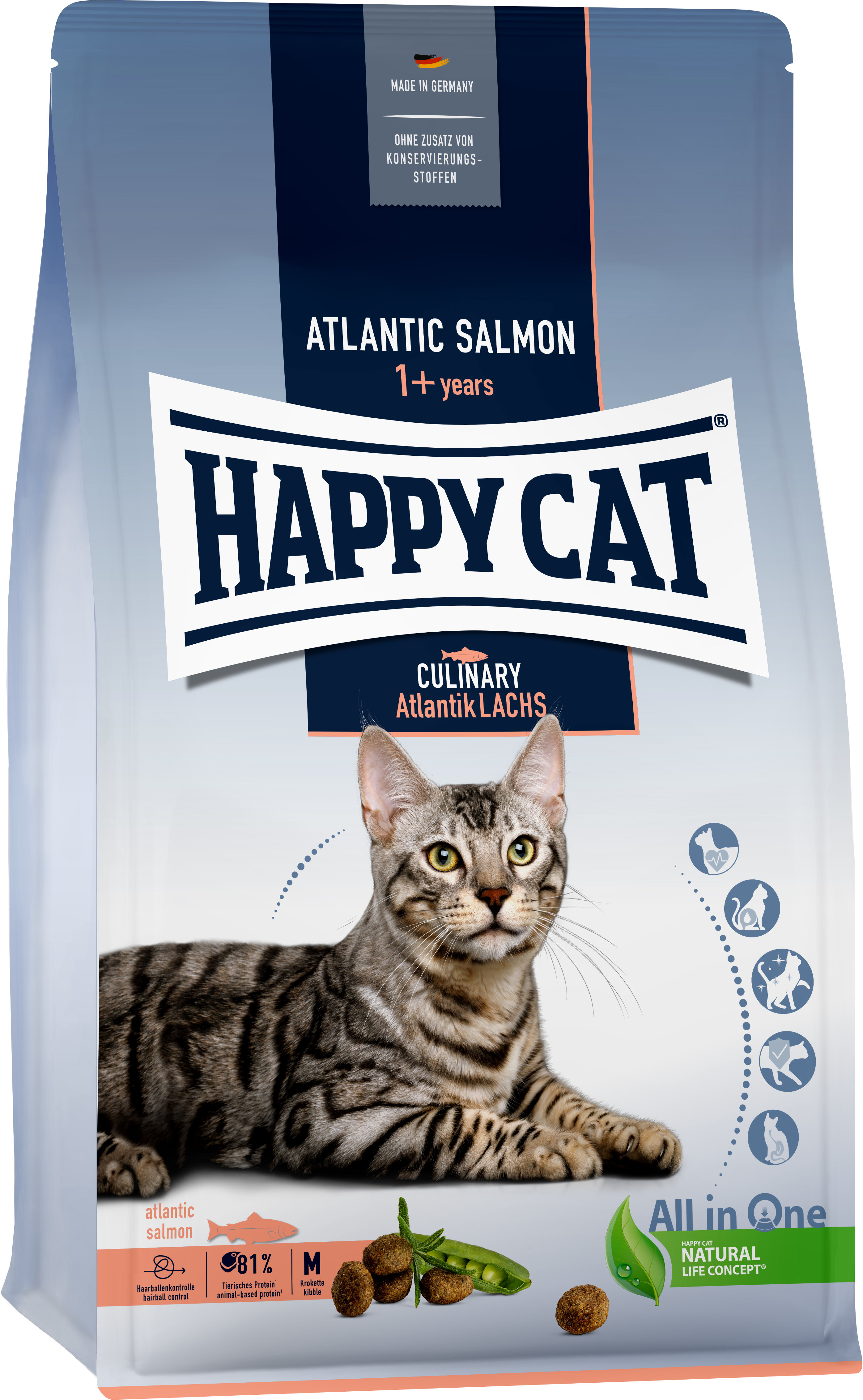 

Сухий корм для кішок Happy Cat Culinary Atlantik Lachs зі смаком атлантичного лосося 4 кг (70554)