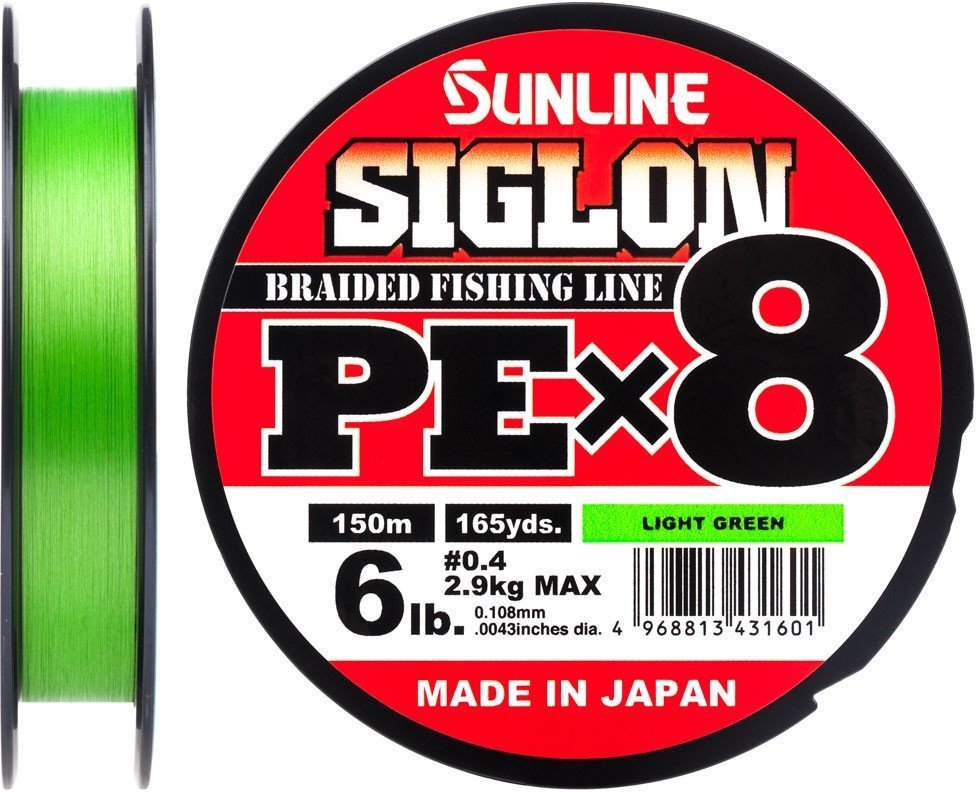 

Шнур Sunline Siglon Pe х8 150м, # 0.4 / 0.108мм, 6lb / 2.9кг, салатовий (1658.09.61)