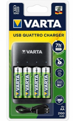 

Varta Value Usb Quattro Charger+4xAA 2100 mAh (57652101451)