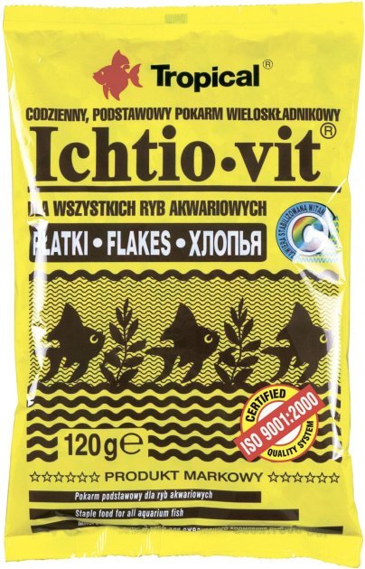 Акція на Корм для акваріумних риб Tropical Ichtio-vit у пластівцях 1 л/120 г (5900469004074) від Y.UA