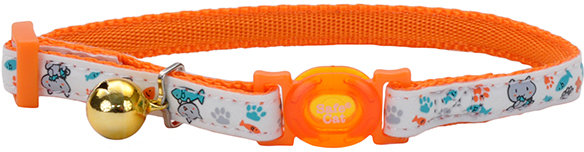 Акція на Світиться нашийник Coastal Fashion Safe Cat Collar для котів помаранчевий 1x20-30 см від Y.UA