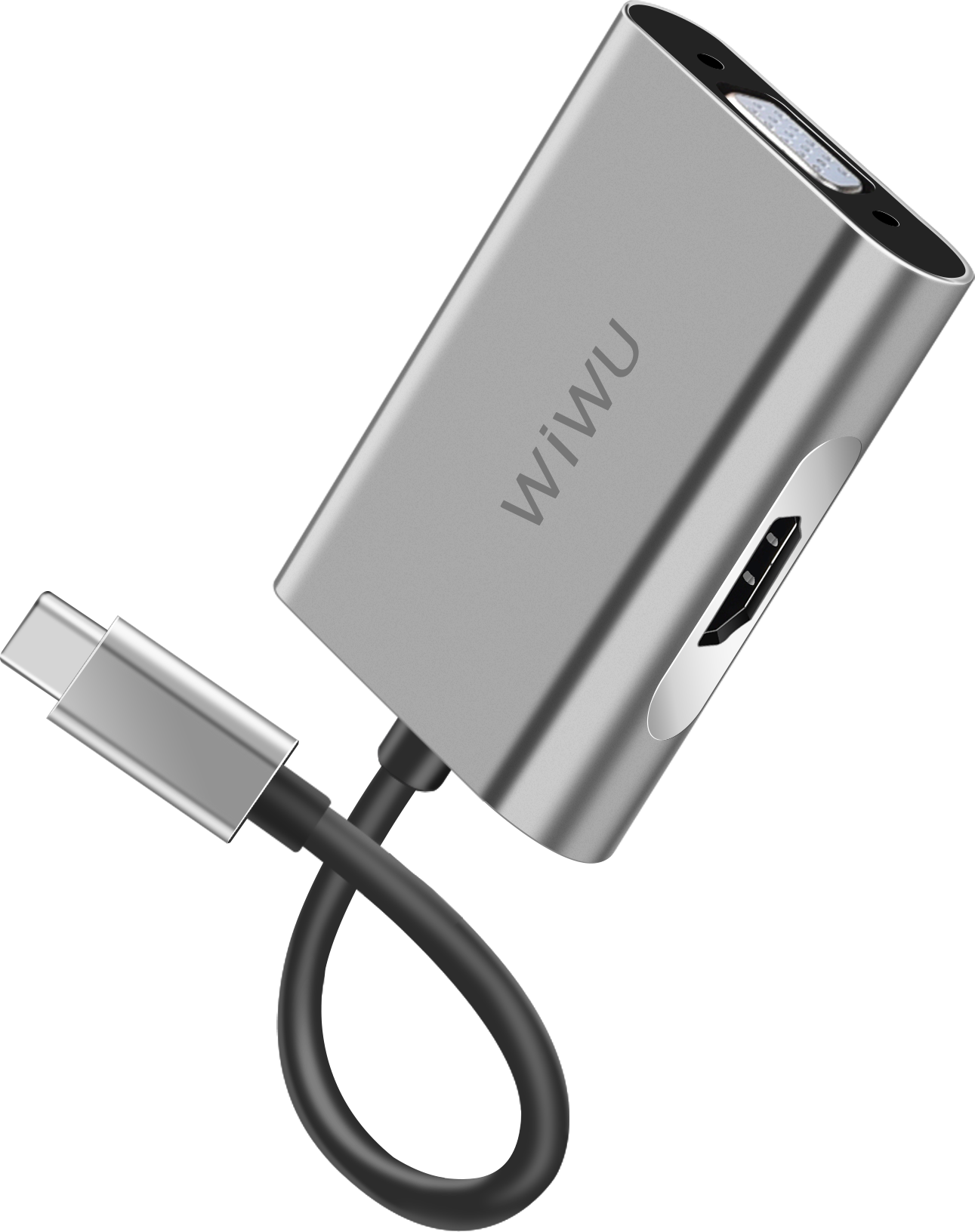 Акция на Wiwu Adapter Apollo A20VH USB-C to HDMI+VGA Hub Gray (6957815507115) от Stylus