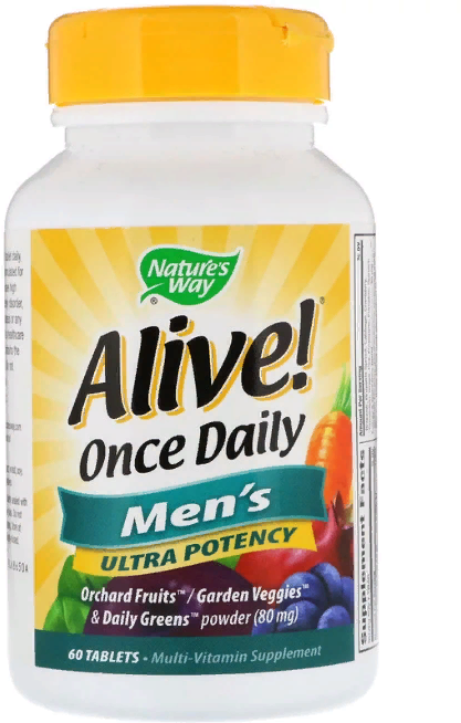 

Nature's Way, Alive! Once Daily, Men's Multi-Vitamin, 60 Tablets (NWY-15685)