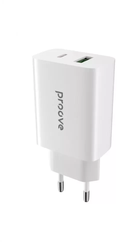 Акция на Proove Wall Charger USB-C+USB Rapid 20W White от Y.UA