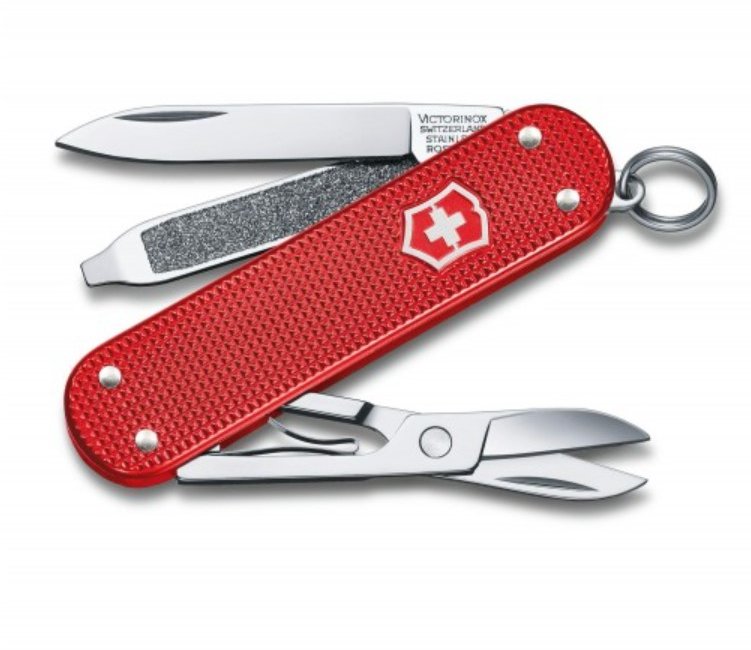 Акція на Victorinox Classic Sd Alox Colors Sweet Berry 58мм/5функций/рифленый красный (0.6221.201G) від Stylus