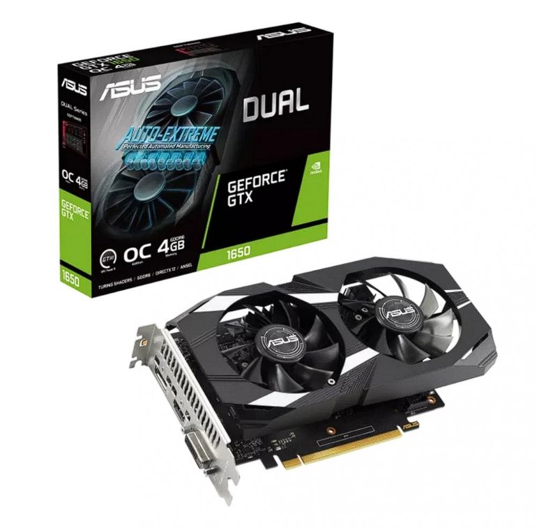 

Asus GeForce GTX1650 4096Mb Dual Oc D6 V2 (DUAL-GTX1650-O4GD6-P-V2)