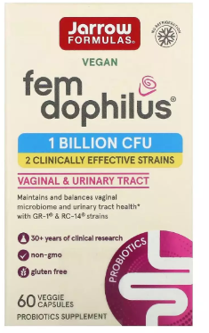 Акція на Jarrow Formulas Women's Fem Dophilus Пробиотики для женщин женский дофилус 1 млрд КОЕ 60 вегетарианских капсул від Stylus