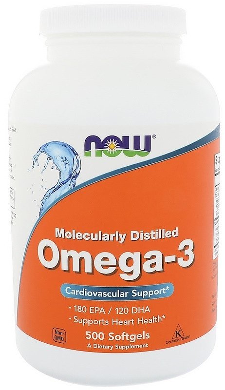 Акція на Now Foods Omega-3 Molecularly Distilled Softgels 500 caps від Y.UA