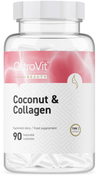 

OstroVit Collagen & Mct Oil from coconut Морський колаген + кокосове масло Mct 90 капсул