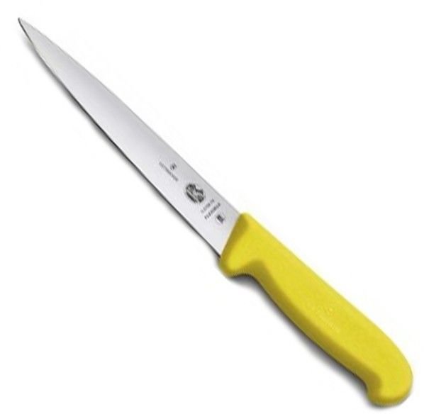 Акция на Кухонный нож Victorinox Fibrox 18см с желт. ручкой (5.3708.18) от Y.UA