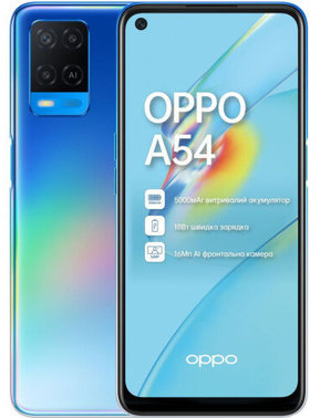 

Смартфон Oppo A54 4/64 Gb Blue Approved Вітринний зразок