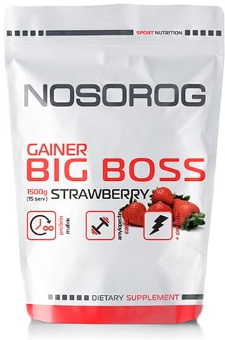 

Nosorog Nutrition Big Boss Gainer 1500 g /15 servings/ Strawberry