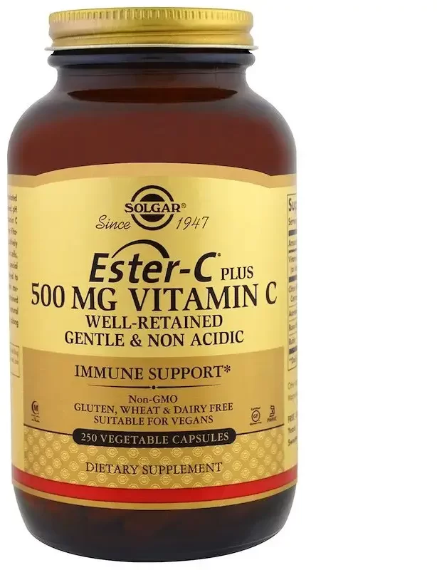 

Solgar Ester-C Plus, Vitamin C, 500 mg, 250 Veg Caps Естер-С плюс 500 мг вітаміну С