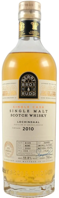 

Віскі Berry Bros. Lochindaal 2010 Cask #4339 59.8 % 0.7 л (BWR5365)