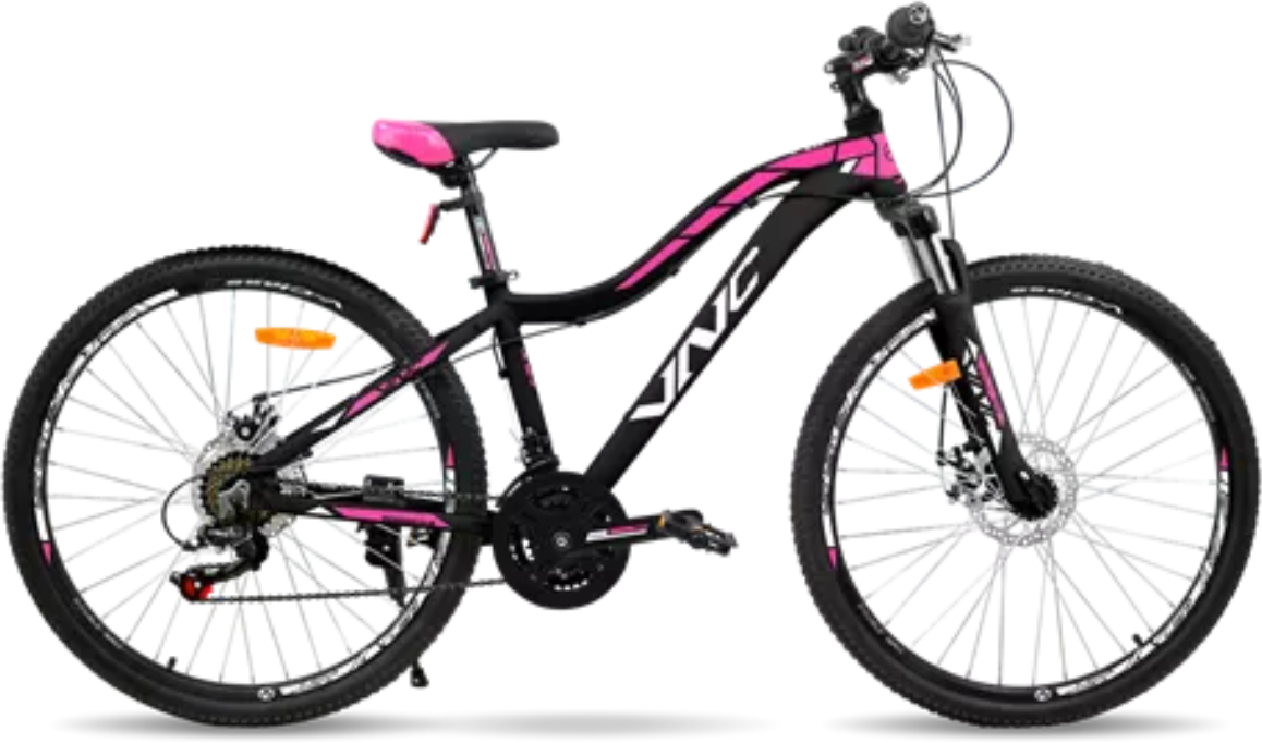 Акція на Велосипед Vnc 2023' 27.5" MontRider A5 Fmn V1A5W-2741-BP 41см (1032) black (shiny)/pink (shiny) від Stylus