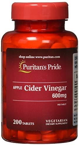 

Puritan's Pride Apple Cider Vinegar 600 mg Яблучний Оцет 200 Таблеток