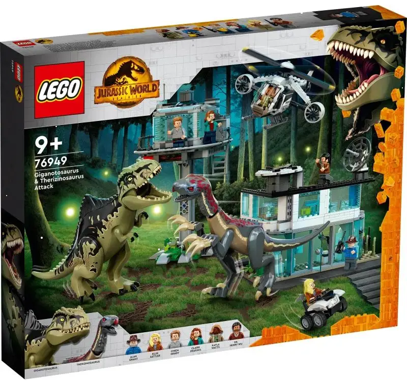 Акція на Конструктор Lego Jurassic World Атака гіганотозавра та теризинозавра (76949) від Y.UA