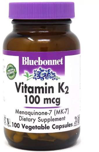 

Bluebonnet Nutrition Vitamin K2 100 mcg Вітамін K2 100 вегетаріанських капсул