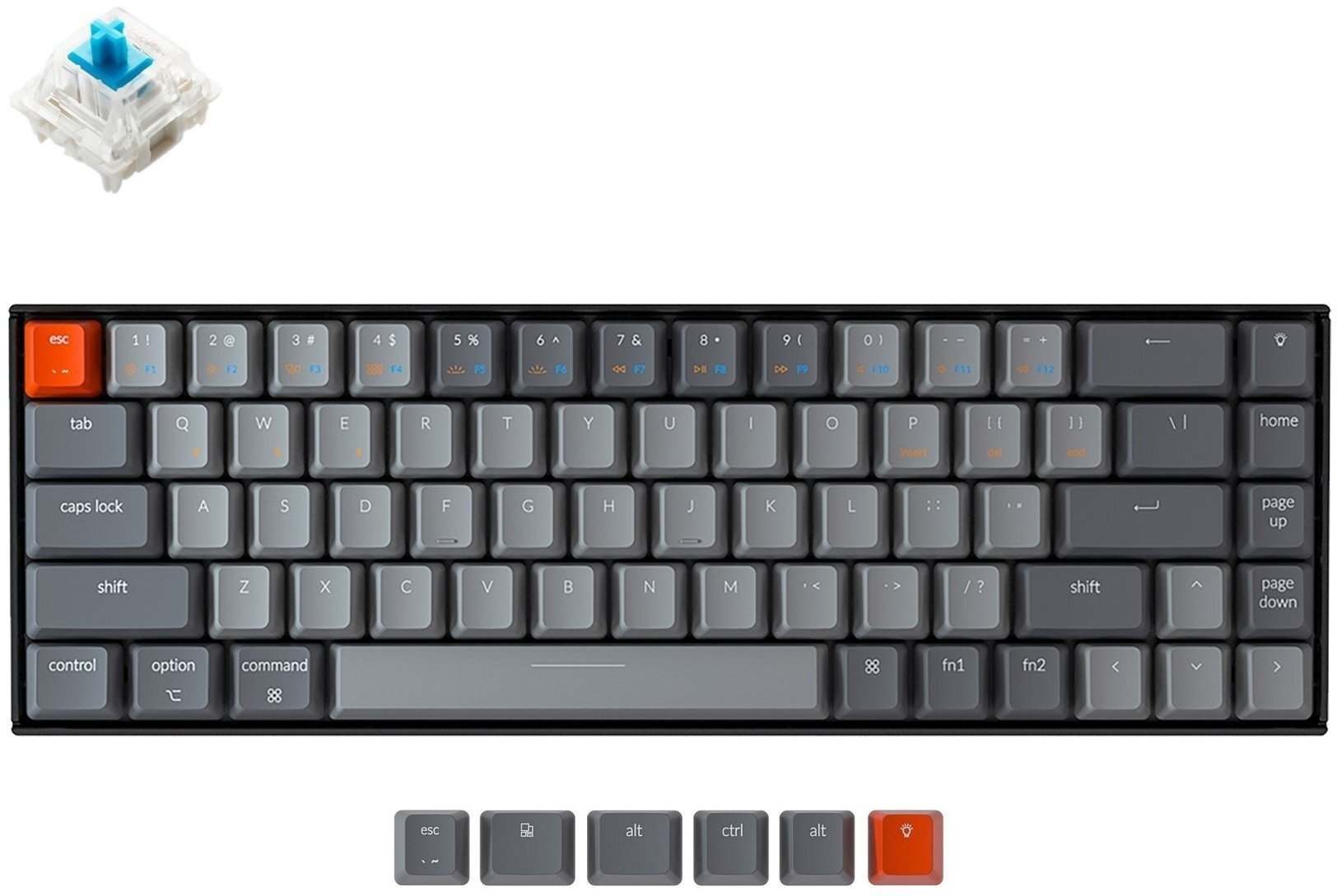 Акція на Keychron K6 68 Key Hot-Swap Rgb Blue (K6V2_KEYCHRON) від Stylus