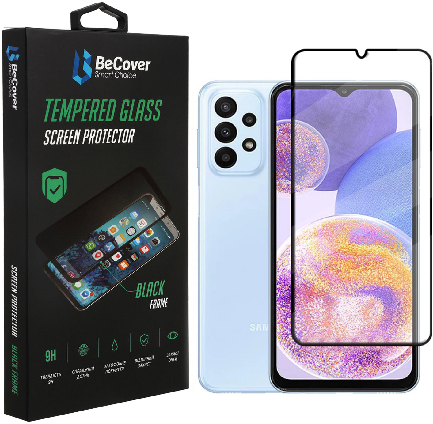 

BeCover Tempered Glass Black for Samsung A235 Galaxy A23 (707355)