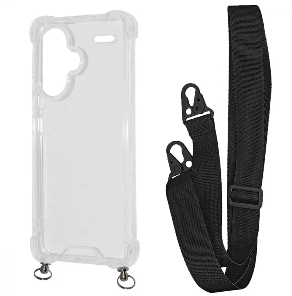 

Wave Clear Case with Strap Black для Xiaomi Redmi Note 13 Pro+