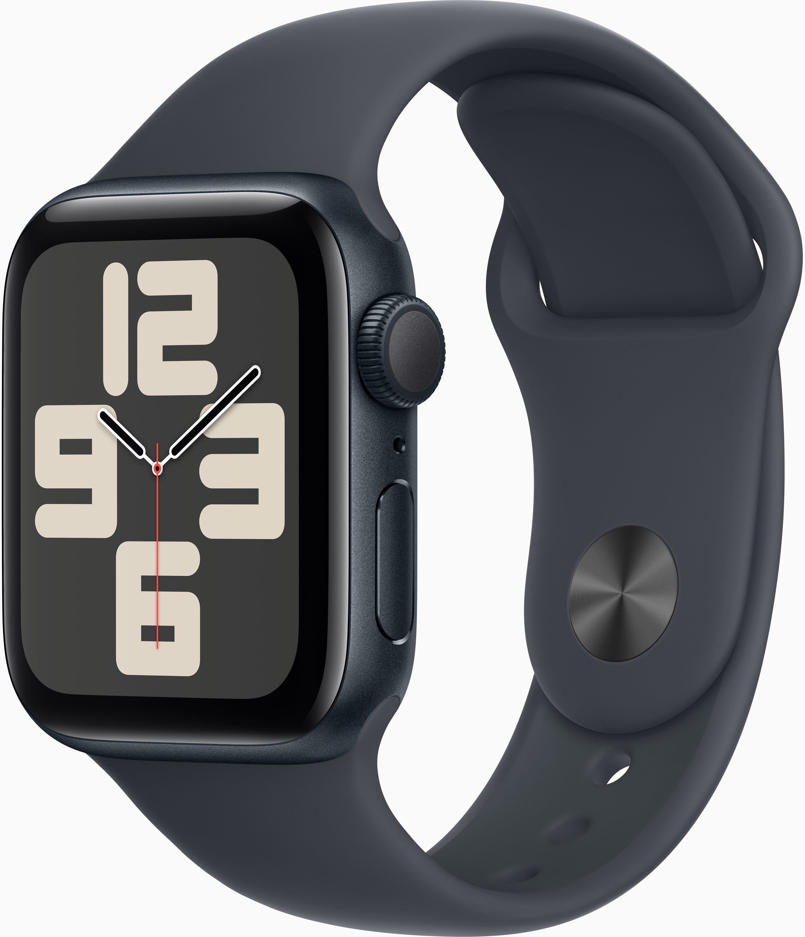 Акція на Apple Watch Se 2 2024 40mm Gps Midnight Aluminum Case with Midnight Sport Band - S/M (MXE73QH/A) від Stylus