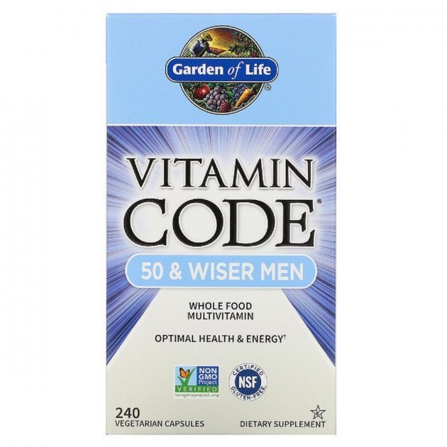 

Garden of Life Vitamin Code 50 & Wiser Men Мультивитамины для Мужчин 50+ 240 капсул