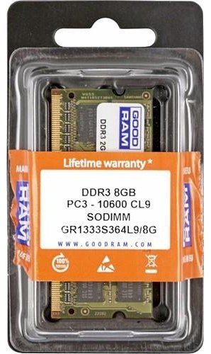 

Goodram 8 Gb DDR3 1333 MHz (GR1333S364L9/8G)