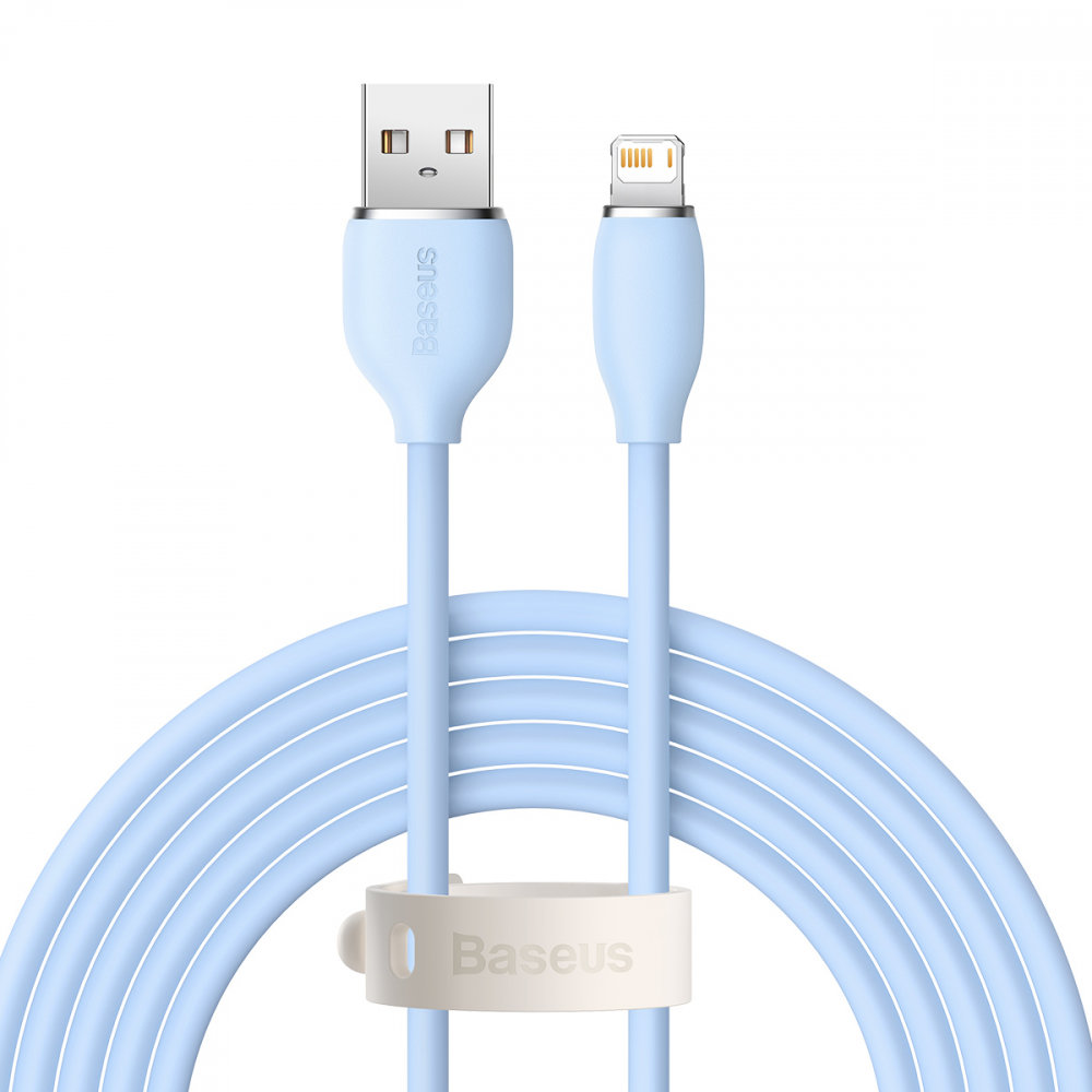 Акція на Baseus Usb Cable to Lightning Jelly Liquid Silica Gel 2.4A 2m Blue (CAGD000103) від Stylus