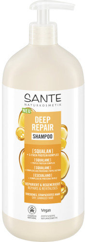 Акція на Sante Deep Repair Shampoo БИО-Шампунь для восстановления сухих поврежденных волос со Скваланом 950 ml від Stylus